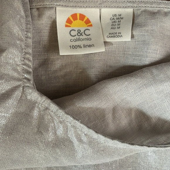 C&C California Linen Shimmer Dress - Picture 11 of 13